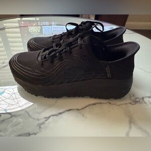 Skechers Womens Slip-Ins All-Black Sneakers